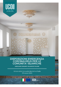 01/2020 - Disposizioni Emergenza Coronavirus per le comunità islamiche